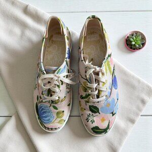 KEDS Rifle Paper Company Floral Print Lace Up Sneakers Size 5.5